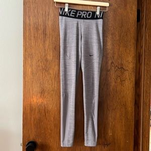 Women’s Nike Pro Dri Fit Grey Leggings w/ mesh detail